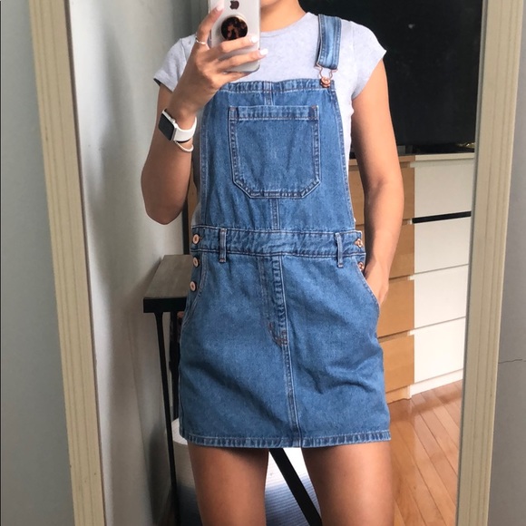F21 Denim Overall Dress - Picture 1 of 3